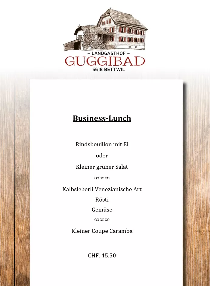 Business Lunch Guggibad